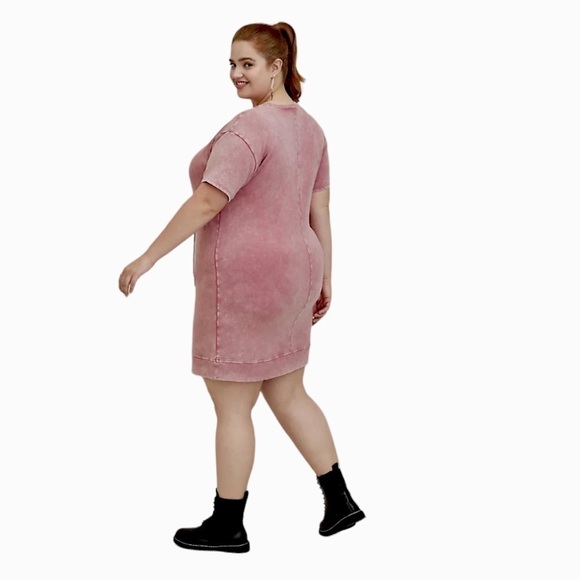 TORRID Crewneck Stonewashed Sweatshirt Dress Woman’s 3X Kangaroo Pocket … - Picture 10 of 10